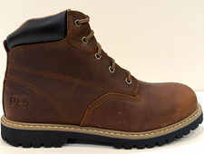 Timberland PRO 6 in Leather Lace-Up Work Boots Brown/Black Men's US 7.5
