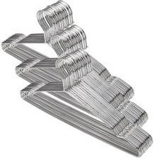 50 Pcs Wire Coat Hangers Stainless Steel Heavy Duty Metal Clothes Suit Hanger