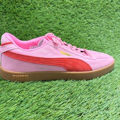 Puma Club II Era Womens Size 11 Pink Red Gum Athletic Lifestyle Shoes Sneakers