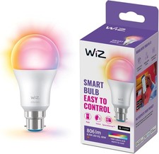 WiZ Smart Colour Bulb B22 A60 8.5W WiFi App Control Alexa Google HomeKit
