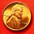 1944-P Lincoln Wheat Cent Penny GEM RED BU From an Original Bank Roll
