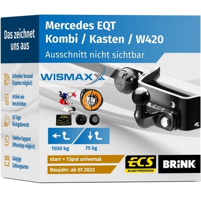 ANHÄNGERKUPPLUNG für Mercedes EQT ab 23 starr BRINK +13pol E-Satz ABE