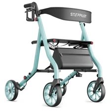 Foldable Walkers for Seniors, Rollator Walker With Seat, Adjustable Height
