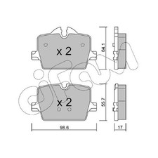 Satz Bremsbeläge Bremsklötze hinten für BMW 4-er G22 G23 Gran G26 I4 Z4 | 239