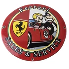 Vintage Ferrari Sign - Monopoly Richie Rich Porcelain Sign