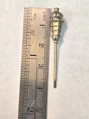 Ship Model Fittings Parts Gilt White Metal 40mm x 6mm Stern Lantern Light