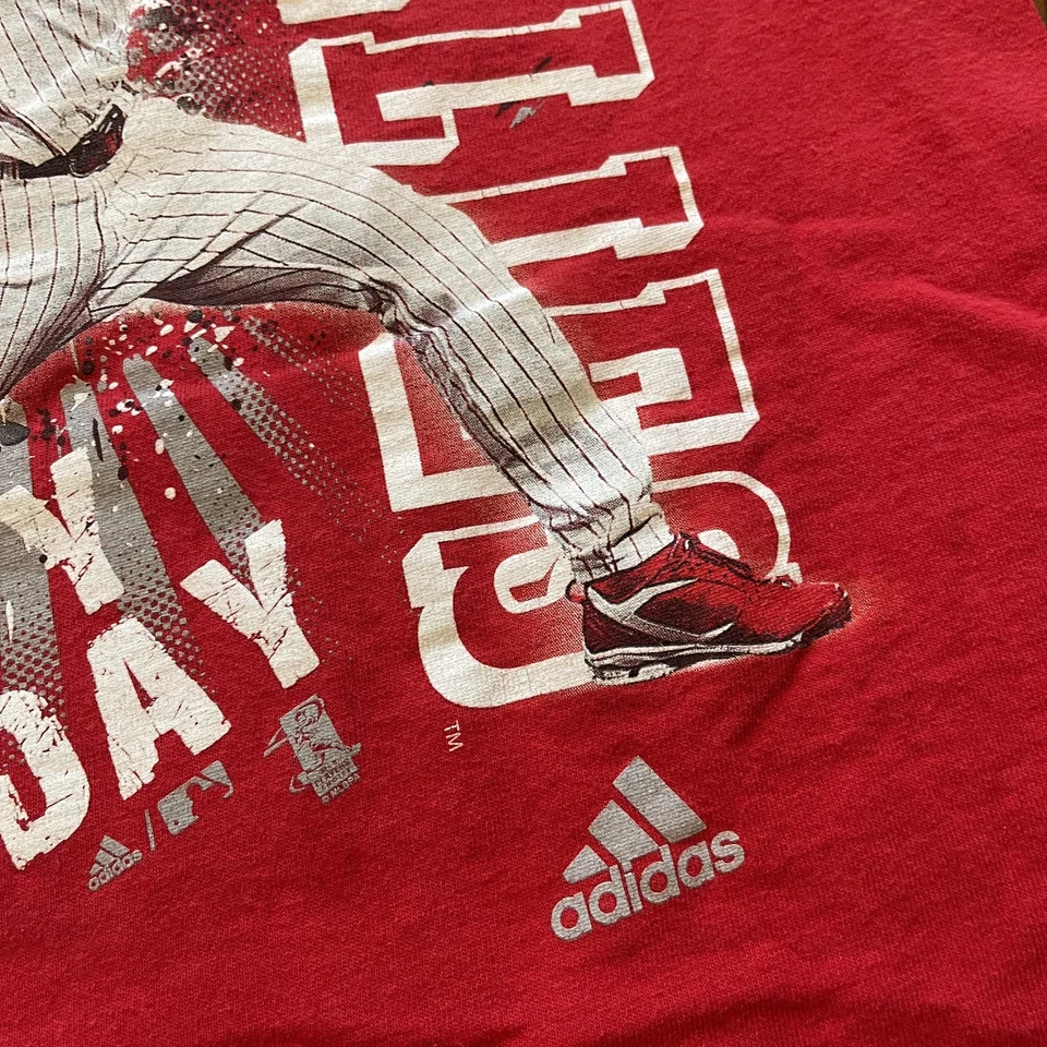 Camisa Philadelphia Phillies Juvenil Grande Roja MLB Béisbol Roy Halladay Adidas Foto 4 de 4