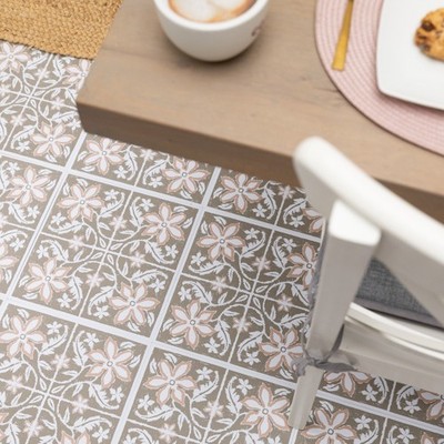 Floor Pops Lillium Green 30,48 cm x 30,48 cm selbstklebende Vinylbodenfliesen