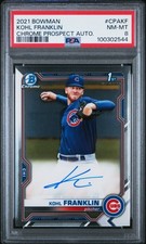 2021 Bowman Chrome Prospect #CPAKF Kohl Franklin Chrome Prospect PSA 8