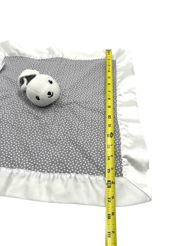 Balboa Baby Bunny Rabbit Lovey Security Blanket Gray Polka Dot Satin Trim CLEAN - 第 2/12 張圖片