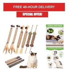 Catnip Chew Toys for Cats - 12 Pack Natural Silvervine Sticks