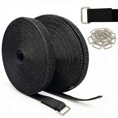 5/10m Klettband mit Schnallen 2cm Breit Freie Schnittlänge Klett Kabelbinder