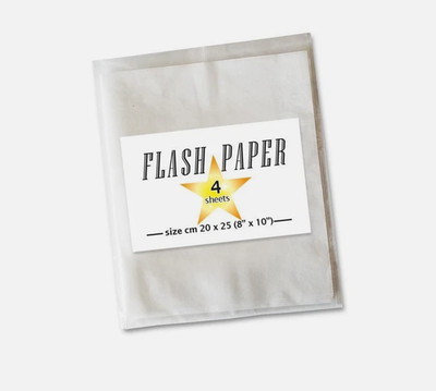 Flash Paper Pyropapier Feuer vier Blätter 20 x 25 cm Magic Zaubertrick