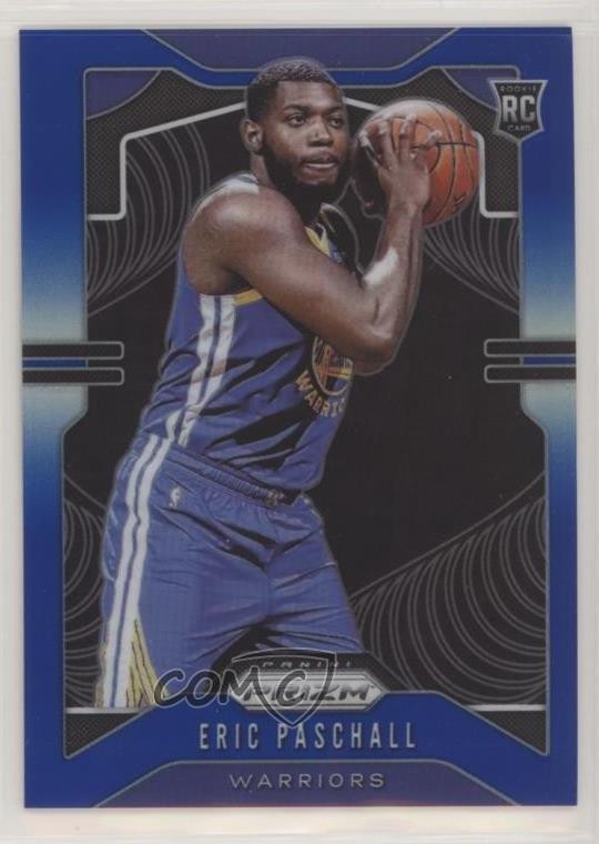 2019-20 Panini Prizm Rookie Blue Prizm 75/199 Eric Paschall #279 Rookie RC on6