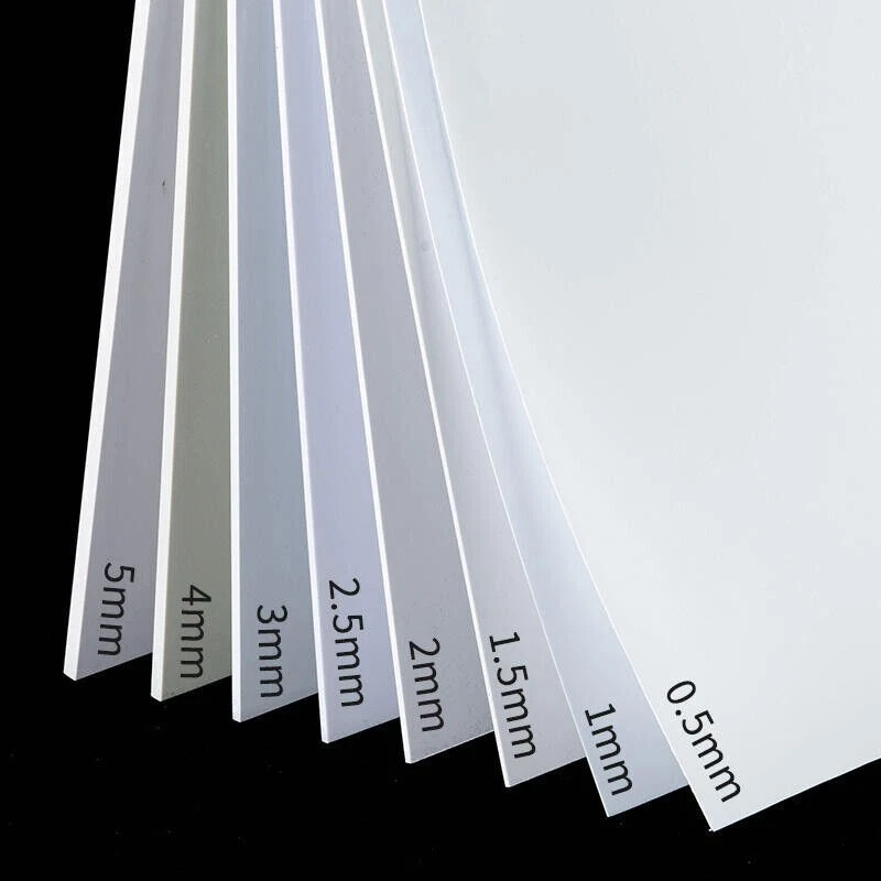 ABS Kunststoffplatte -Weiße -Stärken 0,5mm 1, 1,5,2 ,3 ,4, 5mm Kunststoffplatte - Bild 1 von 4