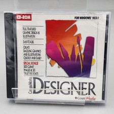 Designer 1996 Graphic Design Software, CompuWorks, PC CD-ROM New
