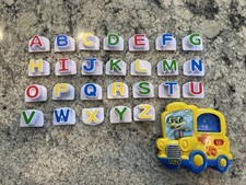 LeapFrog FRIDGE PHONICS Magnetic ALPHABET ABC BUS Complete 26 Letter Set Tested