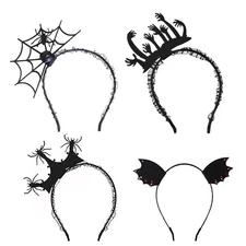 Kdssyft Halloween Headbands, Set Of 4, Hair Ornaments, Costume Accessories, Cos_