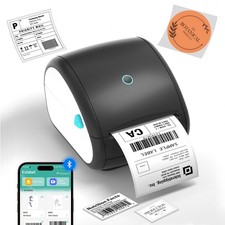 Impresora de etiquetas de envío Bluetooth - Impresora térmica de etiquetas de envío 4x6 negra