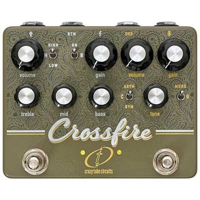 Crazy Tube Circuits Crossfire Dual Overdrive Effects Pedal