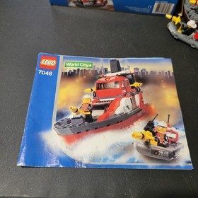Lego 7046 World City Fire Command Craft 99% Complete with Manual Figures   Box