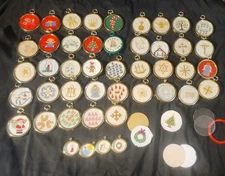 Vintage Cross Stitch Handmade Ornaments  44