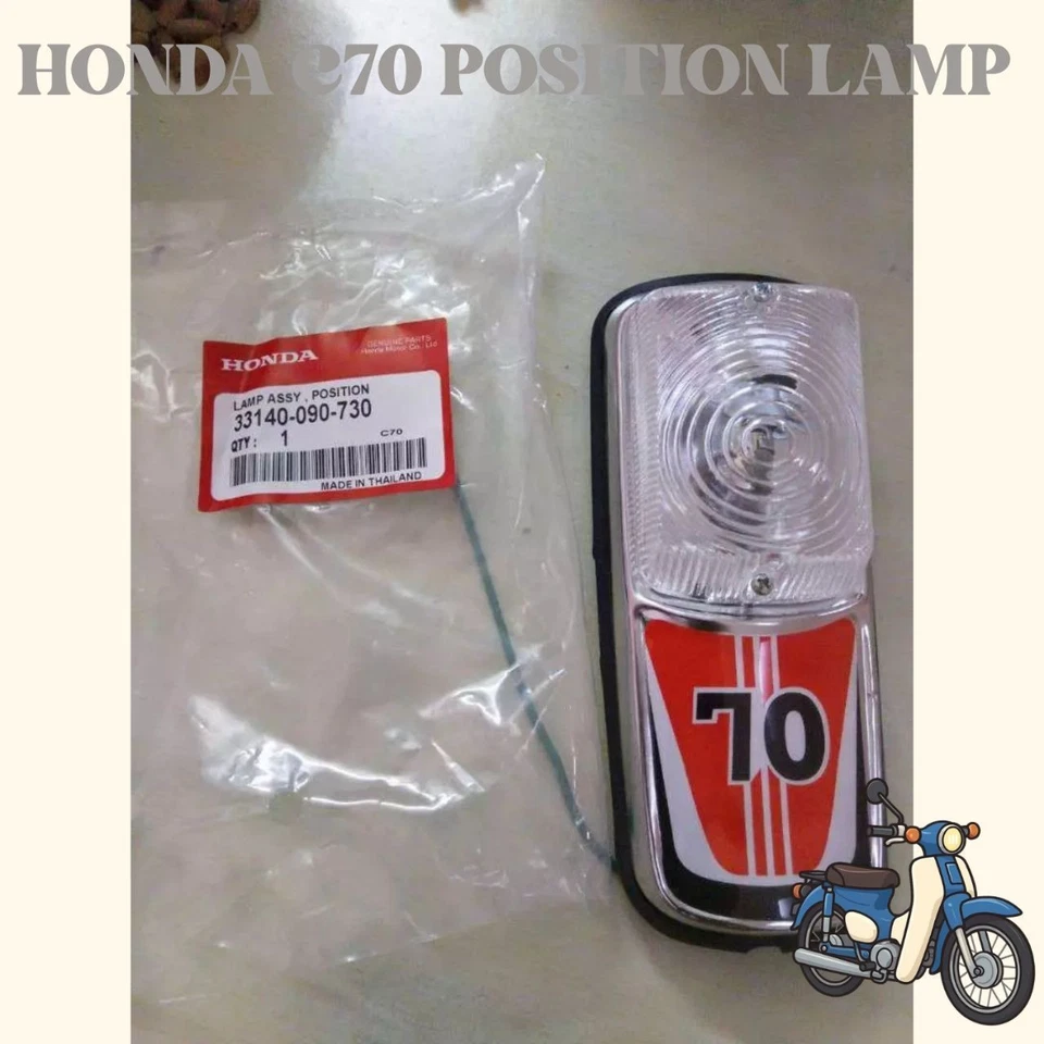 Conjunto de lámpara de posición Honda C70 33140-090-730 genuino OEM hecho en Tailandia Foto 2 de 4