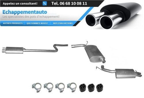 Échappement Chrysler 300M 2.7 V6 ligne complète de rechange en acier aluminisé
