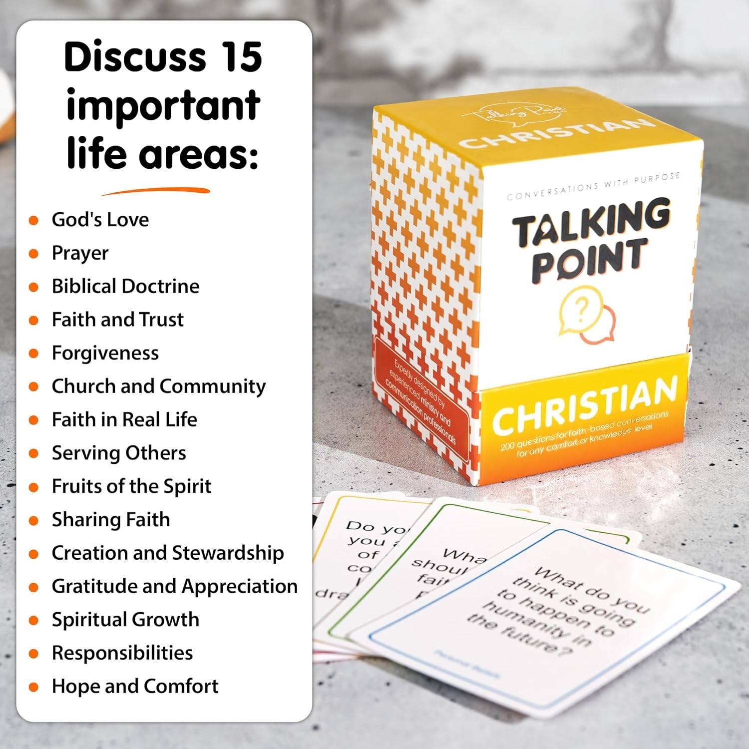 200 Conversation Cards for Christians Game - Explore Your Faith and Have Fun ... thumbnail 5