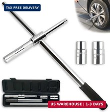 25'' Heavy Duty Extended Lug Wrench with Blow Storage Case, 4 Way Tire Iron Nut
