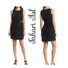 NWT Tahari ASL Grommet Side Sleeveless Black Dress Size 16
