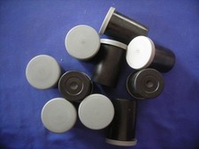 10 Plastic Black with Grey lids Kodak 35mm plastic film canisters, Clean