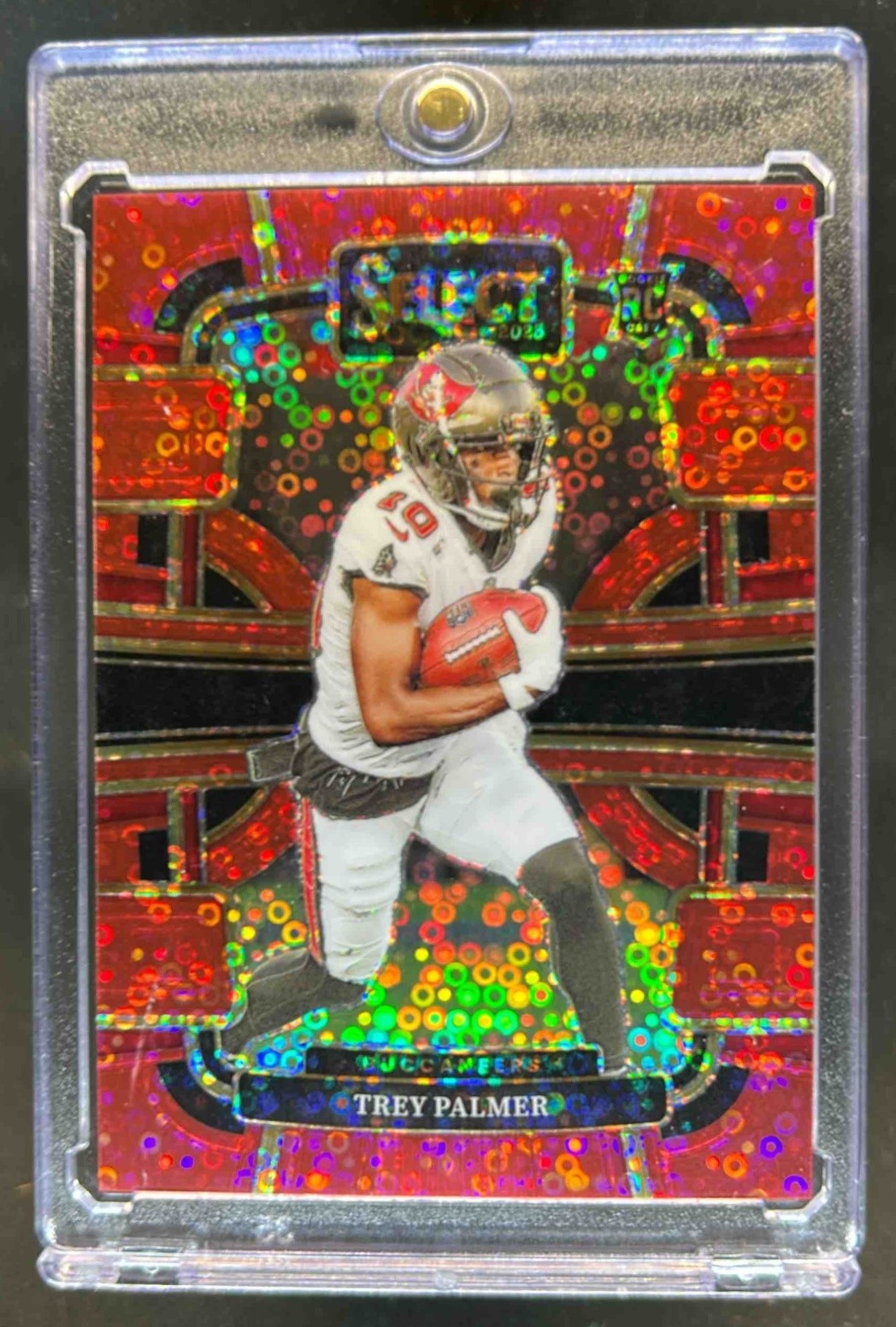2023 Select Trey Palmer Disco Red Prizm RC Concourse #8/49 Buccaneers