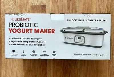 New In Box Ultimate Probiotic Yogurt Maker Metal 2 Quarts