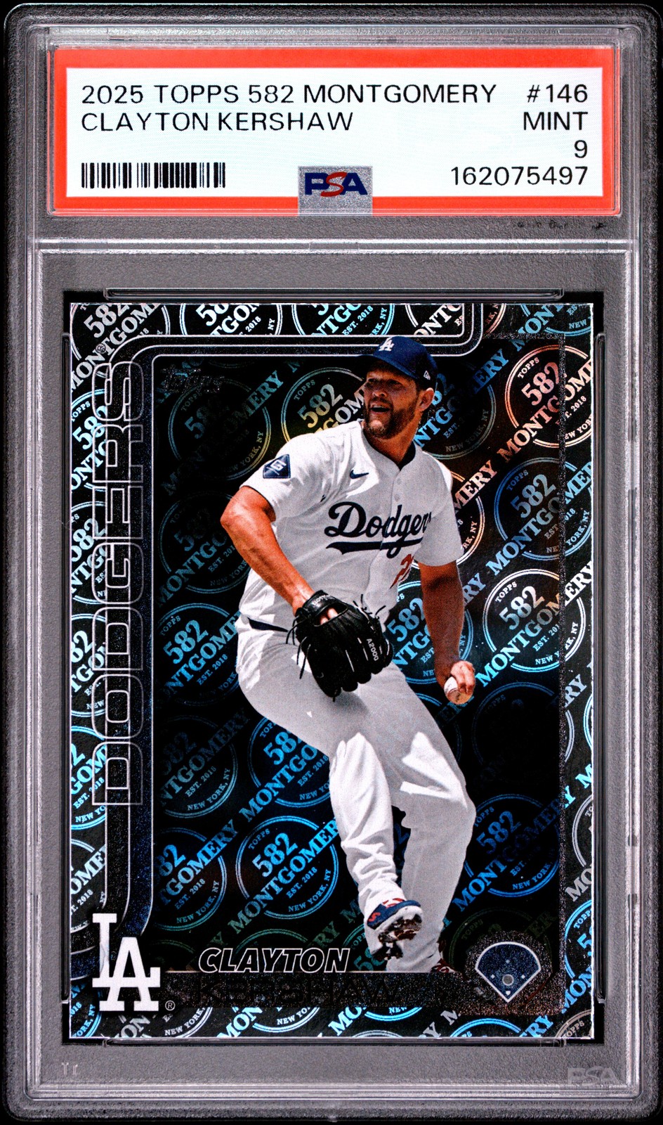 2025 TOPPS 582 MONTGOMERY SET #146 CLAYTON KERSHAW PSA 9 view 1