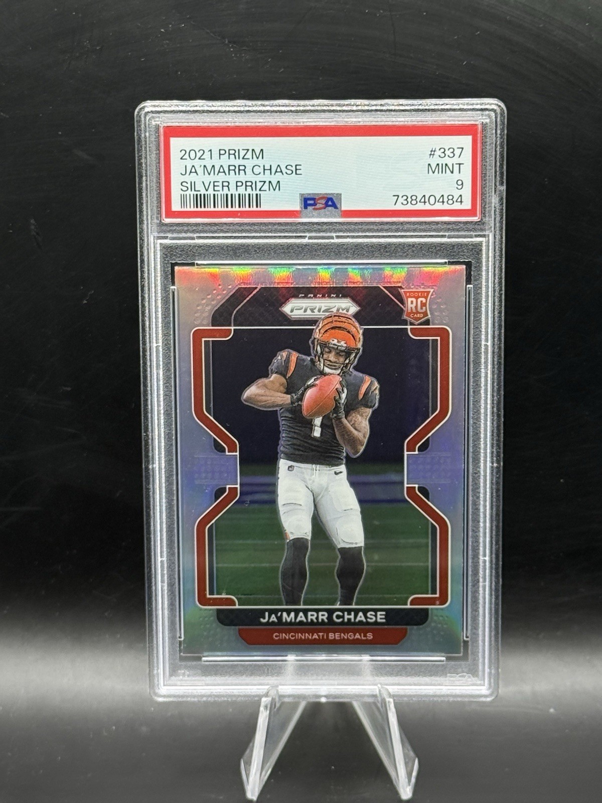 Ja'Marr Chase 2021 Panini Prizm #337 Silver RC PSA 9