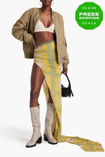RRP€800 RICK OWENS Edfu Skirts IT38 US2 UK6 XS Moss Plaid Draped Made in Italy