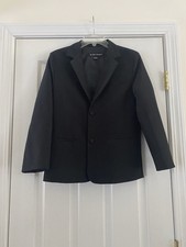 Black Blazer / Suit Jacket, 2 Button 3 Pocket, Size Boy's 14, Black n Bianco
