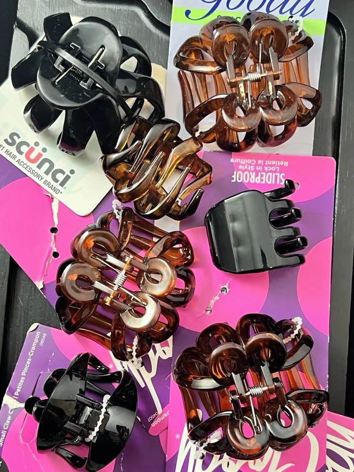 Jaw Clip Lot - Scunci, Goody - Black, Brown - Large, Small - 37758, 08548, 04507 - Image 2 of 3