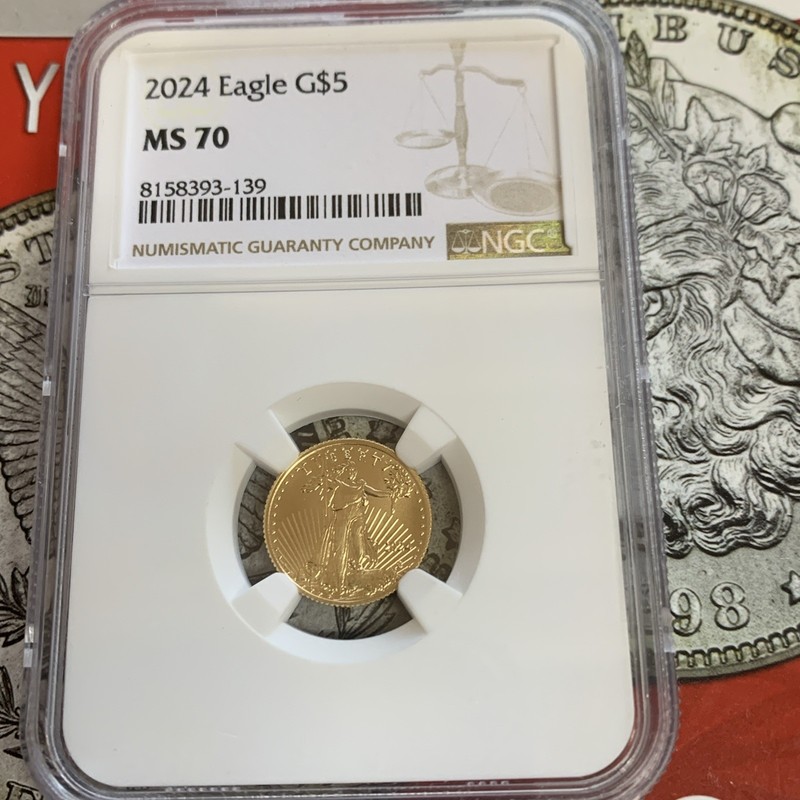 2024 G$5 1/10 oz Gold American Eagle - NGC MS 70