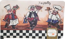 Anti-Fatigue Bendable Rubber Kitchen Floor Mat(18"x30")3 FAT CHEFS,I'M PRETTY,AL