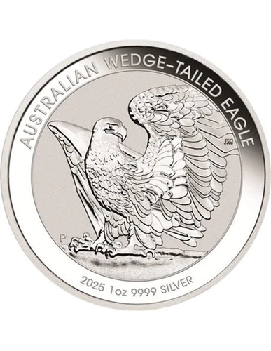 WEDGE-TAILED EAGLE 1 Oz Silver Coin 1$ Australia 2025 - Picture 1 of 2