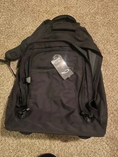 Black Carry-on Rolling Backpack
