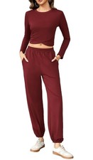 Women's 2 Piece Tracksuit Set Long Sleeve Top Jogger Pants Small BNWT MSRP 30