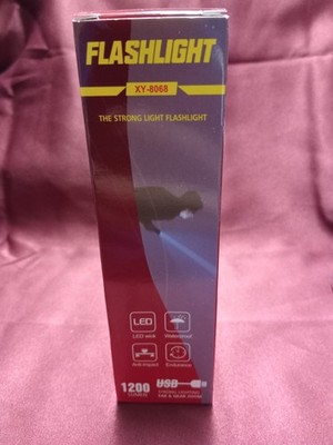 XY-8068 LED Flashlight 1200 Lumens USB Rechargeable Adjustable Focus Waterproof