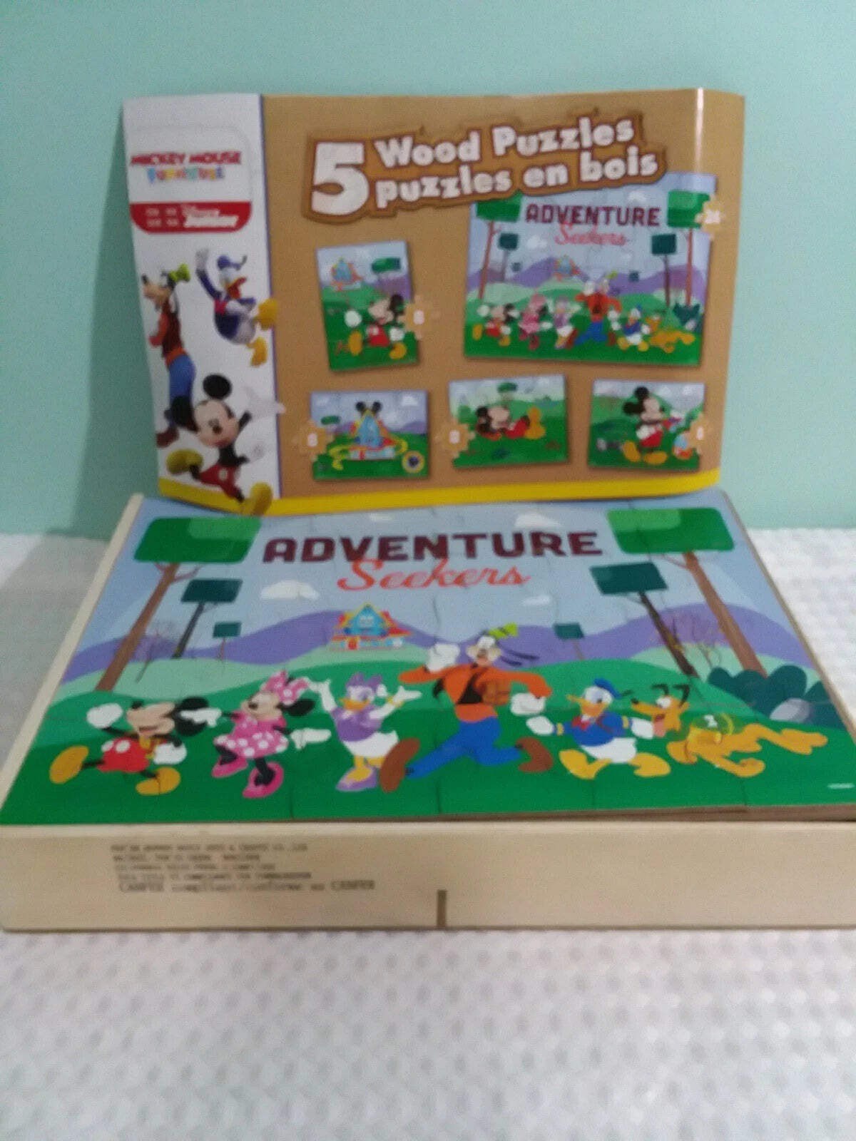 Disney JR Mickey Mouse Fun House - Set of 5 Wooden Puzzles | eBay
