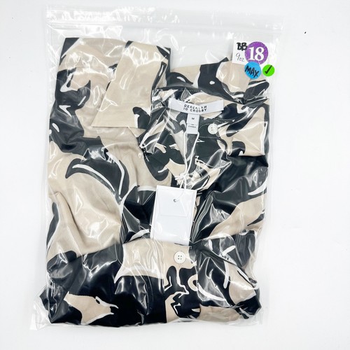 Derek Lam 10 Crosby Button-Down-Hemd mit Spitze Safari Multi TS417316SOT-SRM-D - Bild 4 von 4