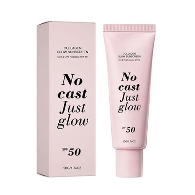 No Cast Just Glow Collagen Sunscreen SPF 50 Broad Spectrum Face Sunscreen