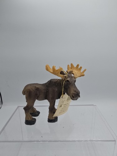 Neu mit Etikett Vintage Yukon Elch Ton Figur handgefertigt 2000