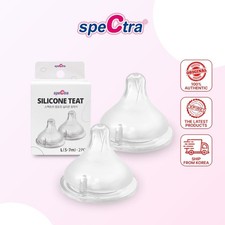 SPECTRA Natural Silicone Baby Bottle Nipples 2pcs 5 Size Options